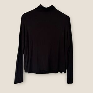 Studio Black Dropped Shoulder Long Sleeve Top